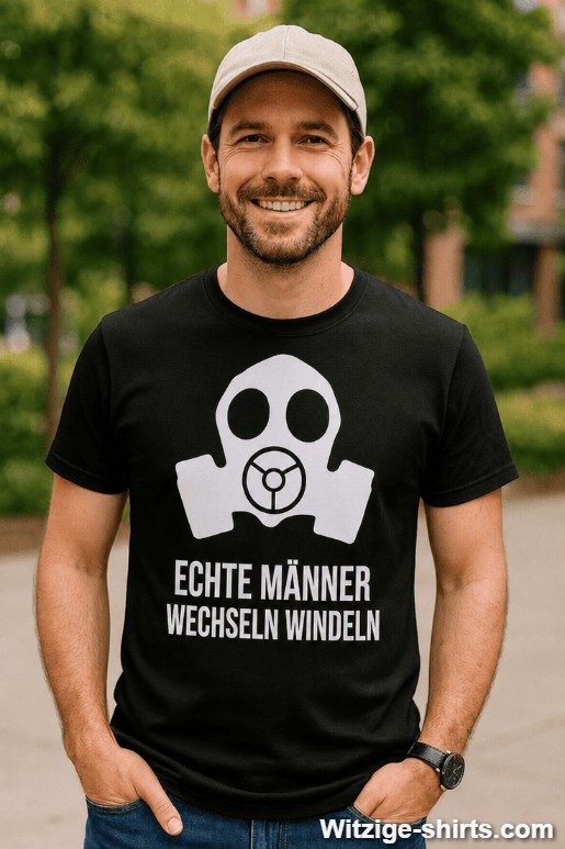 Lustiges T-Shirt Echte Männer wechseln Windeln