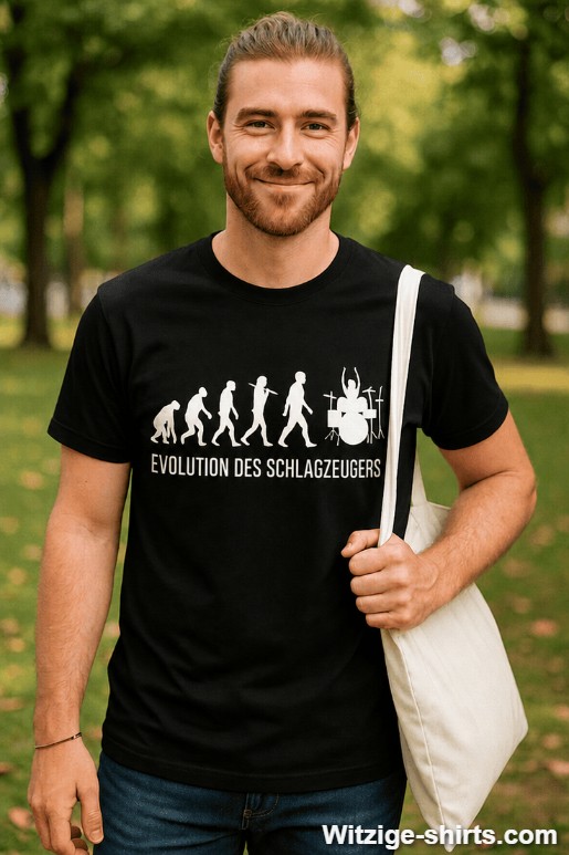 Lustiges T-Shirt Evolution des Schlagzeugers