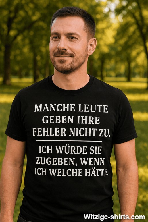 Lustiges T-Shirt Fehler zugeben wenn ich welche hätte