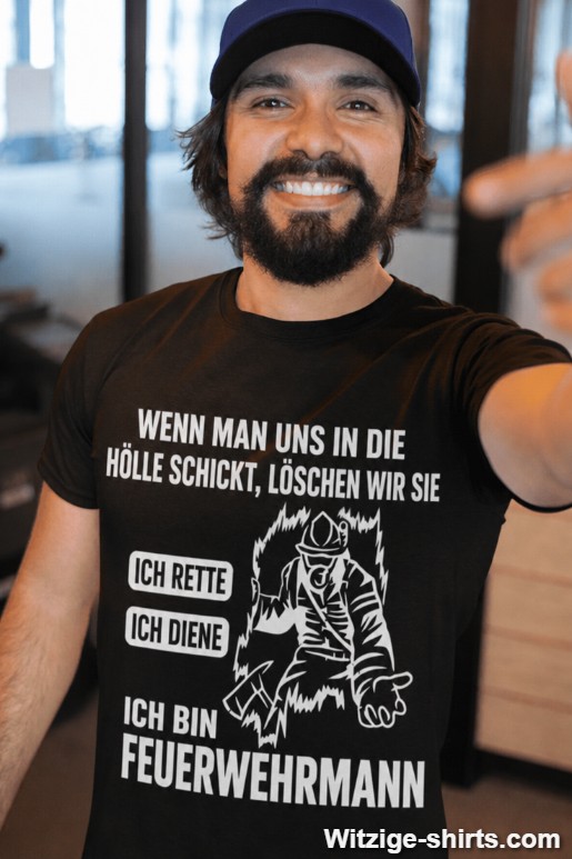 Lustiges T-Shirt Feuerwehrmann löscht die Hölle