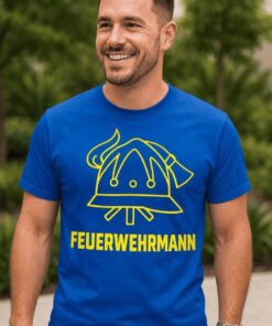 Lustiges T-Shirt Feuerwehrmann mit Helm