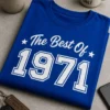 Lustiges T-Shirt für 1971 Geborene mit dem Spruch The Best Of 1971 im Retro-Stil