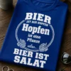 Lustiges Bier T-Shirt mit dem Spruch BIER IST AUS HOPFEN Hopfen ist eine Pflanze also... BIER IST SALAT
