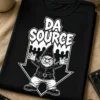 Lustiges T-Shirt mit dem Spruch „DA SOURCE“ im provokanten Parodie-Stil