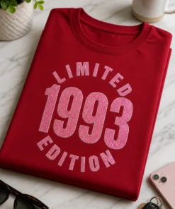 T-Shirt mit dem Spruch LIMITED 1993 EDITION für Frauen mit Jahrgang 1993