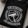Lustiges Heimwerker T-Shirt mit Spruch HEIMWERKER AUS LEIDENSCHAFT und Werkzeug-Wappen