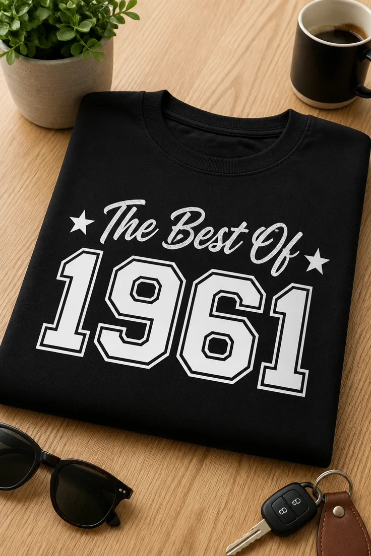 Lustiges T-Shirt für Jahrgang 1961 mit dem Spruch The Best Of 1961 im Vintage-Stil