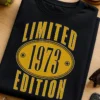 LIMITED 1973 EDITION Vintage Schriftzug für Jahrgang 1973