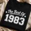 Lustiges Jahrgang 1983 T-Shirt mit dem Spruch The Best Of 1983 im sportlichen Retro-Design