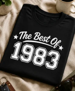 Lustiges Jahrgang 1983 T-Shirt mit dem Spruch The Best Of 1983 im sportlichen Retro-Design
