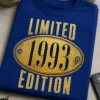 Lustiges T-Shirt für Jahrgang 1993 mit dem Spruch LIMITED 1993 EDITION im Vintage-Stil