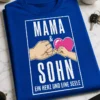 T-Shirt mit Spruch MAMA & SOHN EIN HERZ UND EINE SEELE und Motiv mit Pinky Promise und Herz