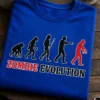Lustiges T-Shirt für Zombie-Fans mit Evolutionsreihe und dem Spruch ZOMBIE EVOLUTION