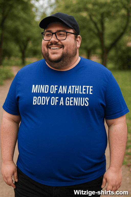 Lustiges T-Shirt für Athleten und Genies