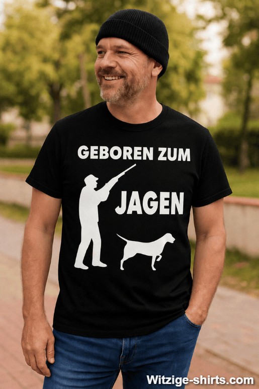 Lustiges T-Shirt geboren zum Jagen