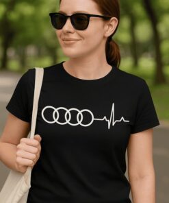 Lustiges T-Shirt Herzschlag I love Audi
