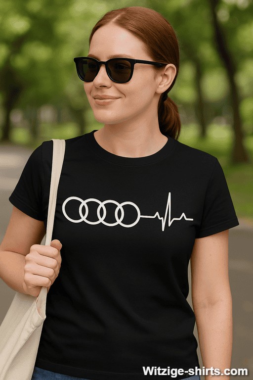 Lustiges T-Shirt Herzschlag I love Audi