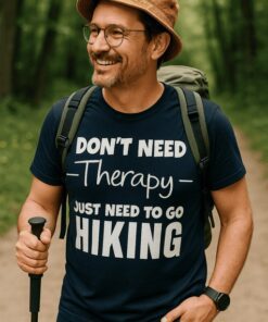 Lustiges T-Shirt Hiking Therapy