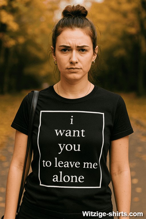 Lustiges T-Shirt i want you to leave me alone