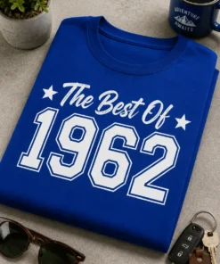 Retro Schriftzug The Best Of 1962 mit großer Jahreszahl im Vintage-Stil