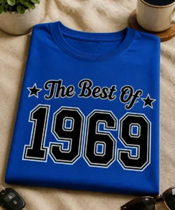 Lustiges T-Shirt für den Jahrgang 1969 mit dem Spruch The Best Of 1969 im Retro-Stil