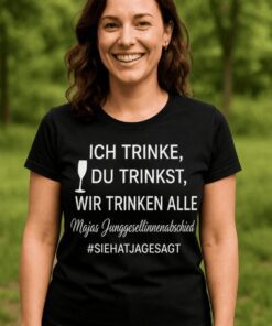 Lustiges T-Shirt Junggesellinnenabschied mit beliebigem Namen