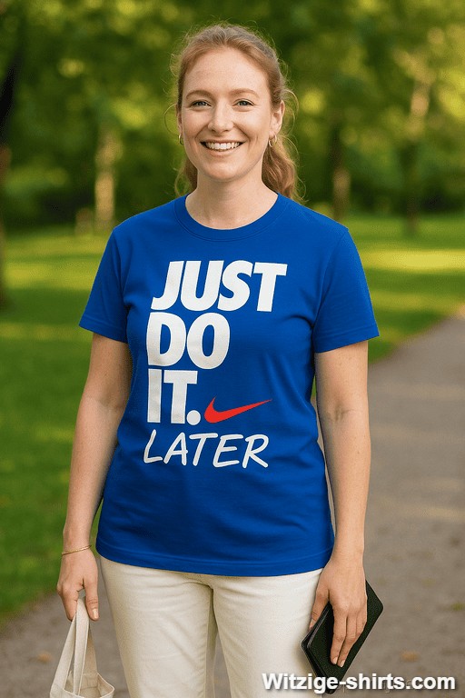 Lustiges T-Shirt Just do it later