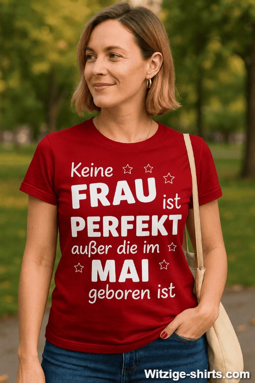 Lustiges T-Shirt keine Frau ist perfekt mit Wunschmonat