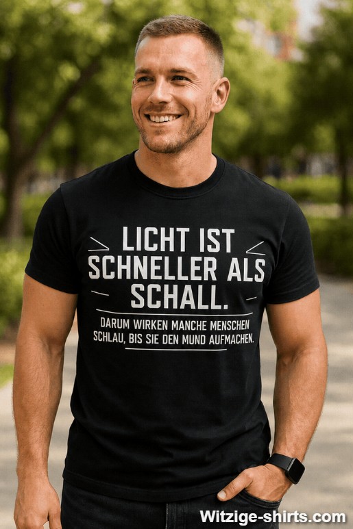 Lustiges T-Shirt Licht ist schneller als Schall
