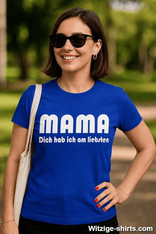 Lustiges T-Shirt Mama dich hab ich am liebsten