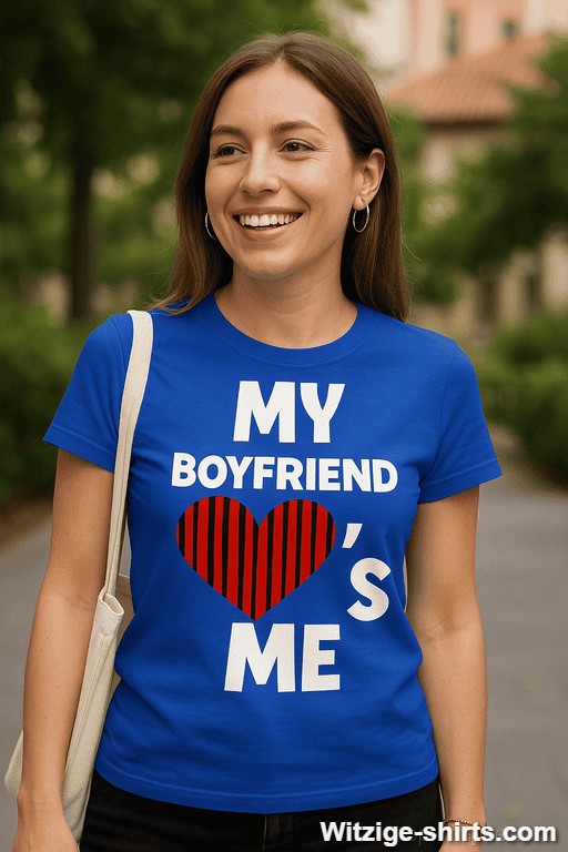Lustiges T-Shirt my boyfriend loves me