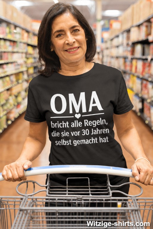 Lustiges T-Shirt Oma bricht alle Regeln