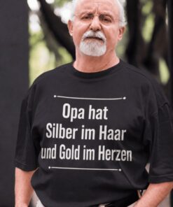 Lustiges T-Shirt Opa mit Silber und Gold