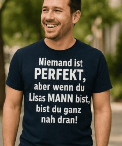 Lustiges T-Shirt perfekter Ehemann mit beliebigem Namen