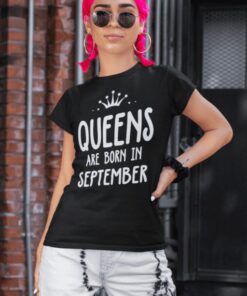 Lustiges T-Shirt Queens are born in beliebigem Monat