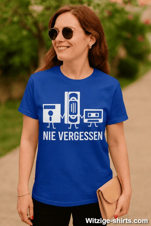 Lustiges T-Shirt Retro Technik nie vergessen