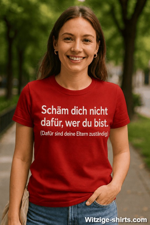 Lustiges T-Shirt Schäm dich nicht wer du bist