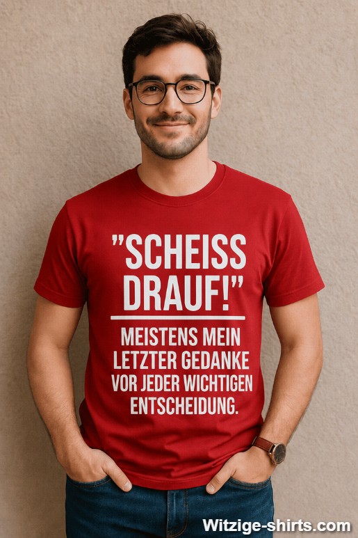 Lustiges T-Shirt Scheiß drauf vor jeder Entscheidung