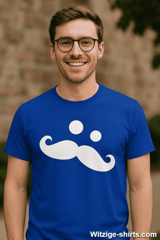Lustiges T-Shirt Schnurrbart