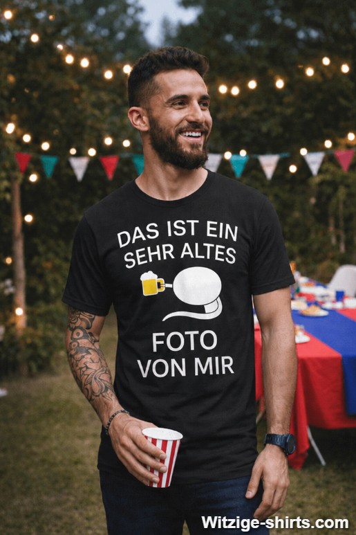Lustiges T-Shirt sehr altes Foto von mir
