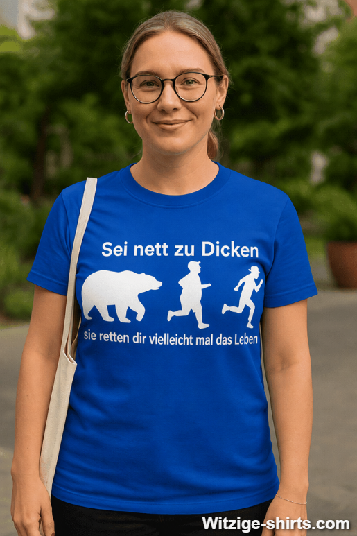 Lustiges T-Shirt Sei nett zu Dicken