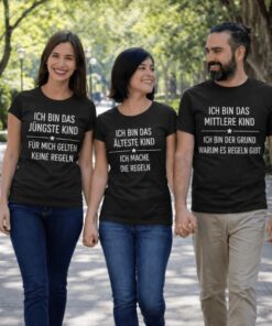 Lustiges T-Shirt Set Geschwister Regeln 3 Stück