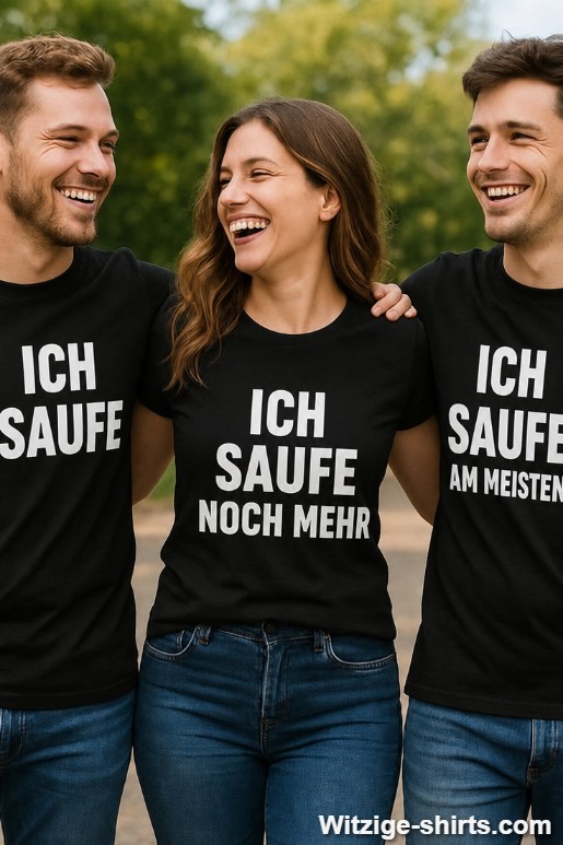 Lustiges T-Shirt Set Saufhierarchie 3 Stück
