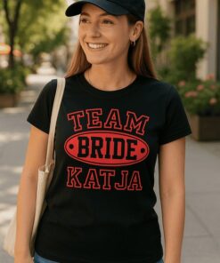 Lustiges T-Shirt Team Bride mit beliebigem Namen