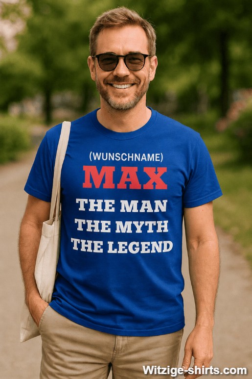 Lustiges T-Shirt The Man The Myth The Legend mit beliebigem Namen