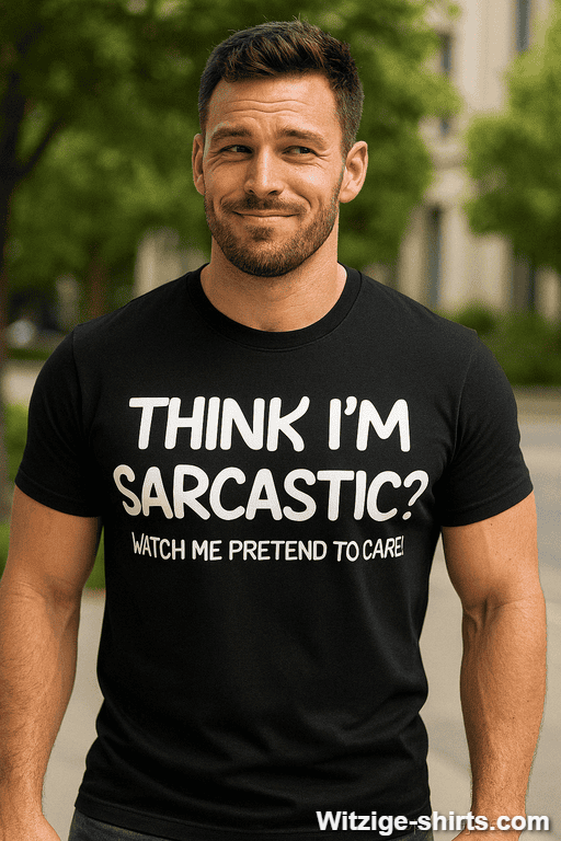 Lustiges T-Shirt Think Im Sarcastic