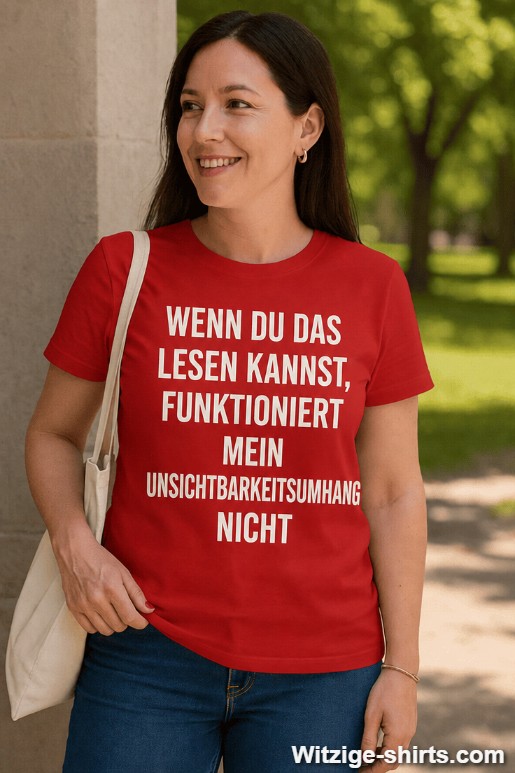 Lustiges T-Shirt Unsichtbarkeitsumhang funktioniert nicht