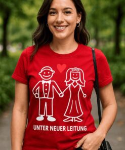 Lustiges T-Shirt unter neuer Leitung