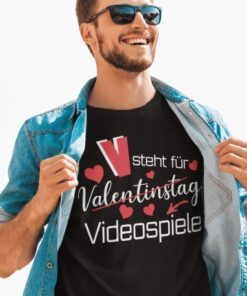 Lustiges T-Shirt V steht für Videospiele