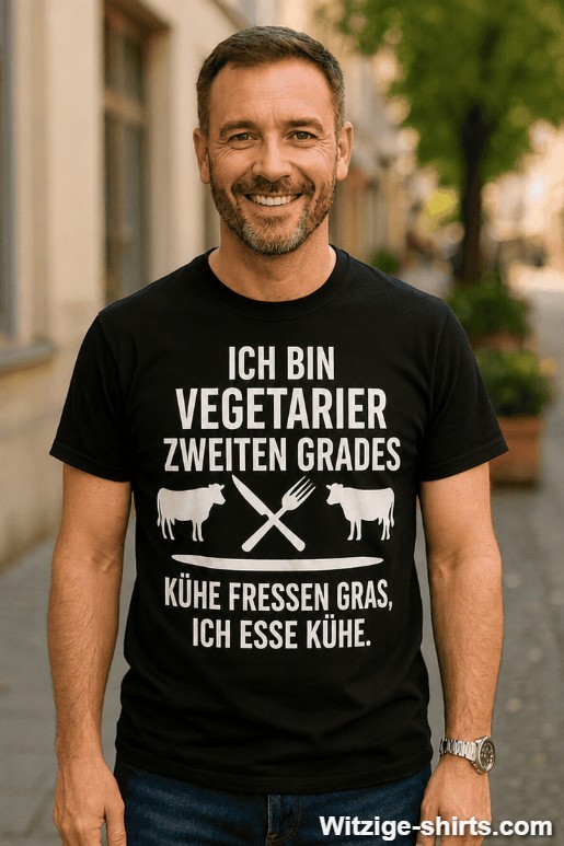 Lustiges T-Shirt Vegetarier zweiten Grades